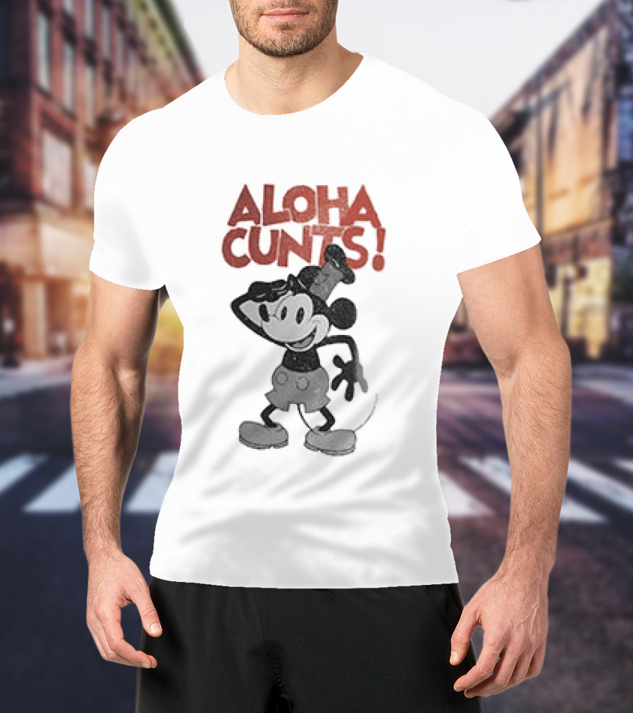 Aloha Cunts Mickey Saying Hello T-Shirt