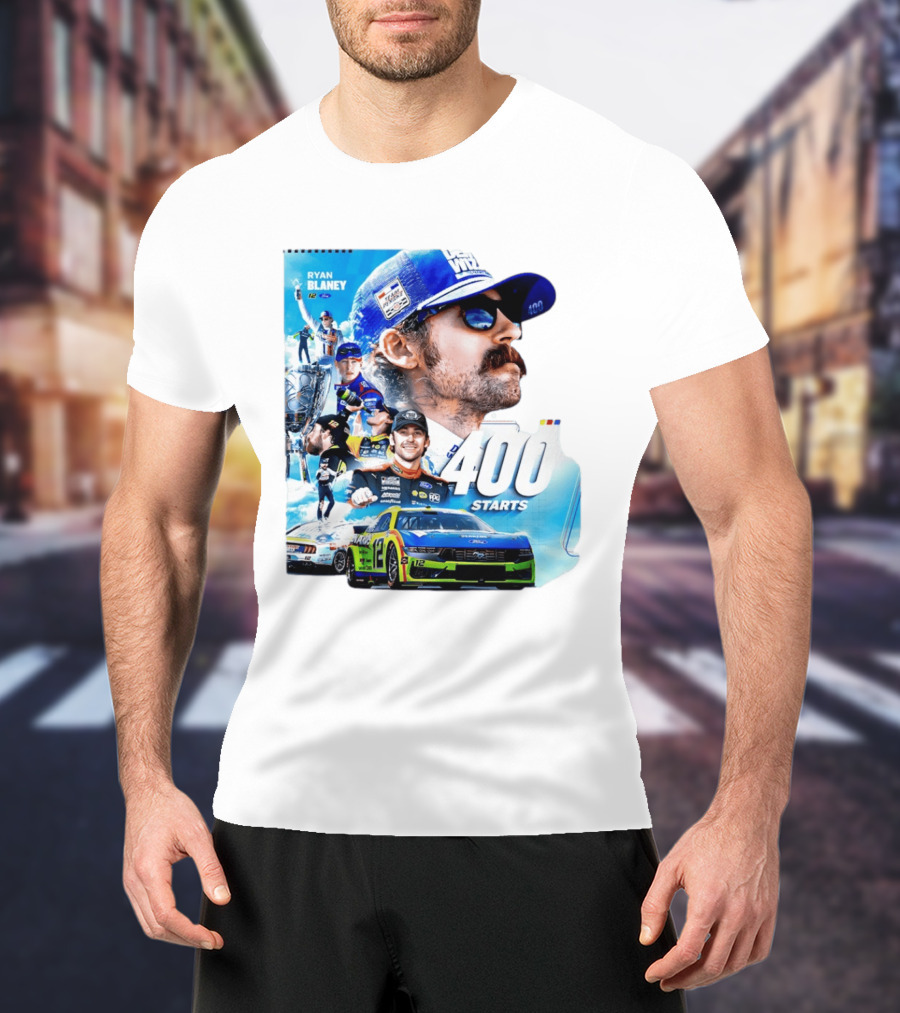 Ryan Blaney 400 Starts Team Penske NASCAR Racing Achievement 2026 T-Shirt