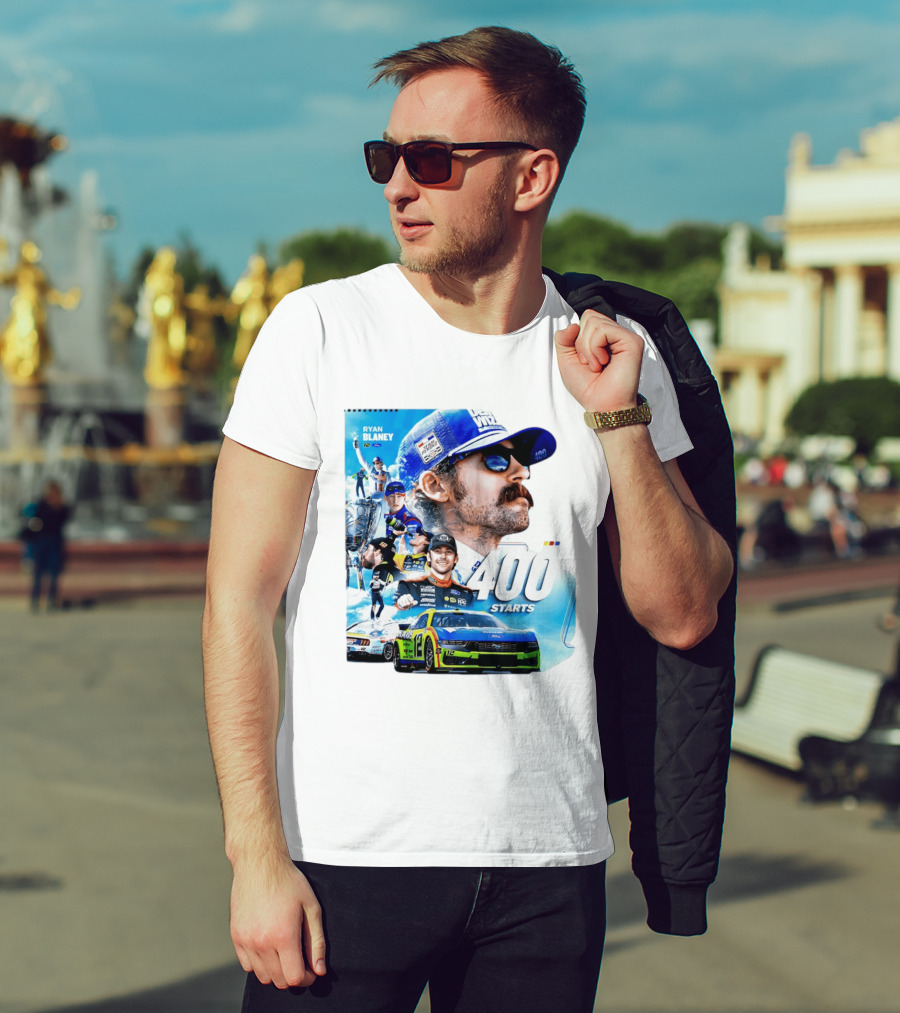 Ryan Blaney 400 Starts Team Penske NASCAR Racing Achievement 2026 T-Shirt