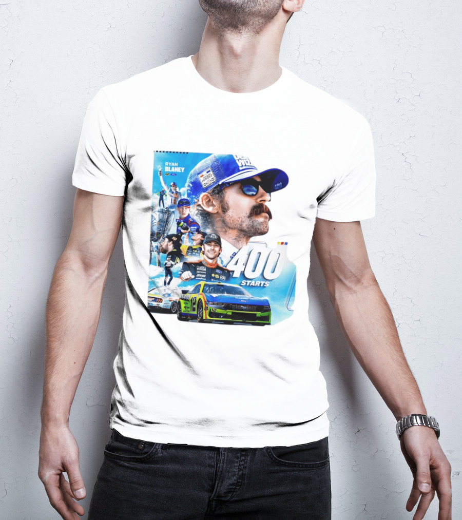 Ryan Blaney 400 Starts Team Penske NASCAR Racing Achievement 2026 T-Shirt