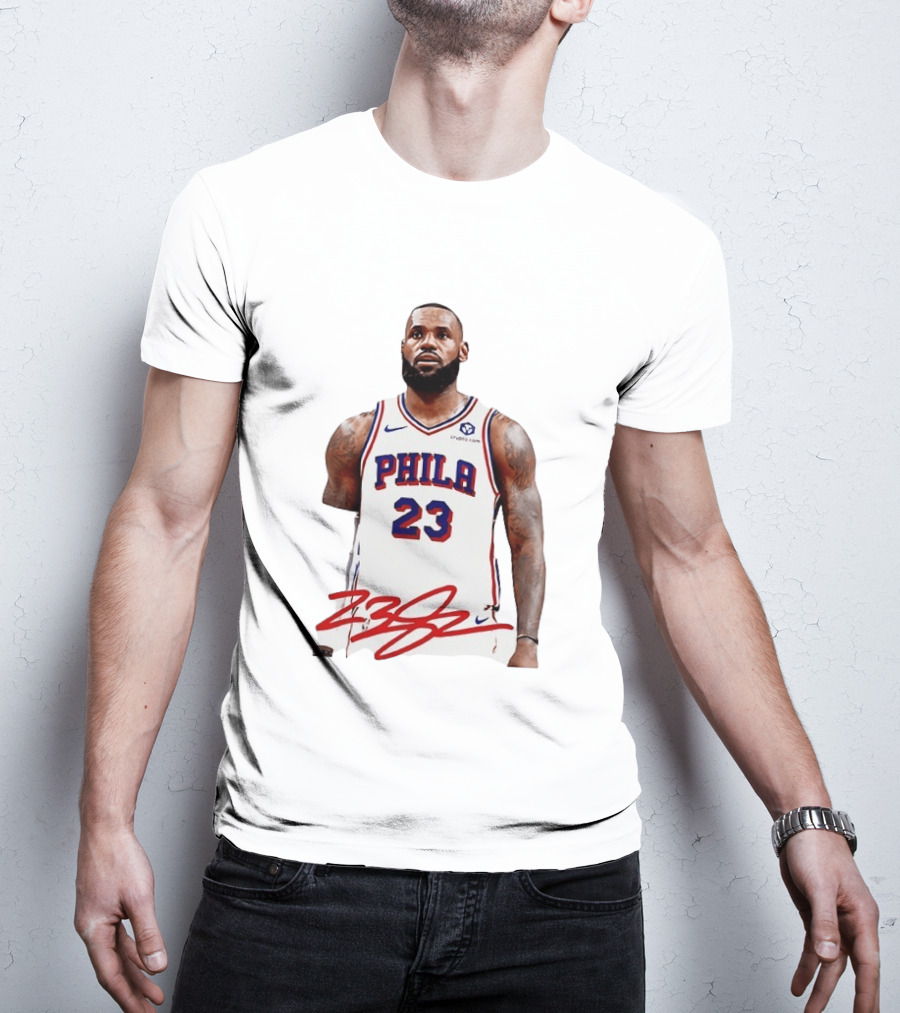 Philadelphia 23 LeBron James NBA Jersey Philly Arrival T-Shirt
