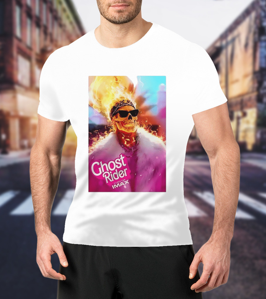 Ghost Rider Filmed For IMAX Flaming Skull T-Shirt
