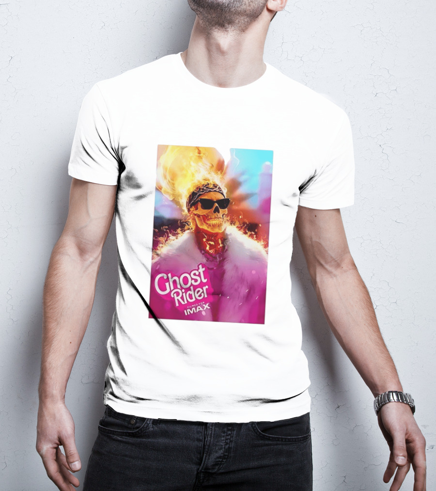 Ghost Rider Filmed For IMAX Flaming Skull T-Shirt