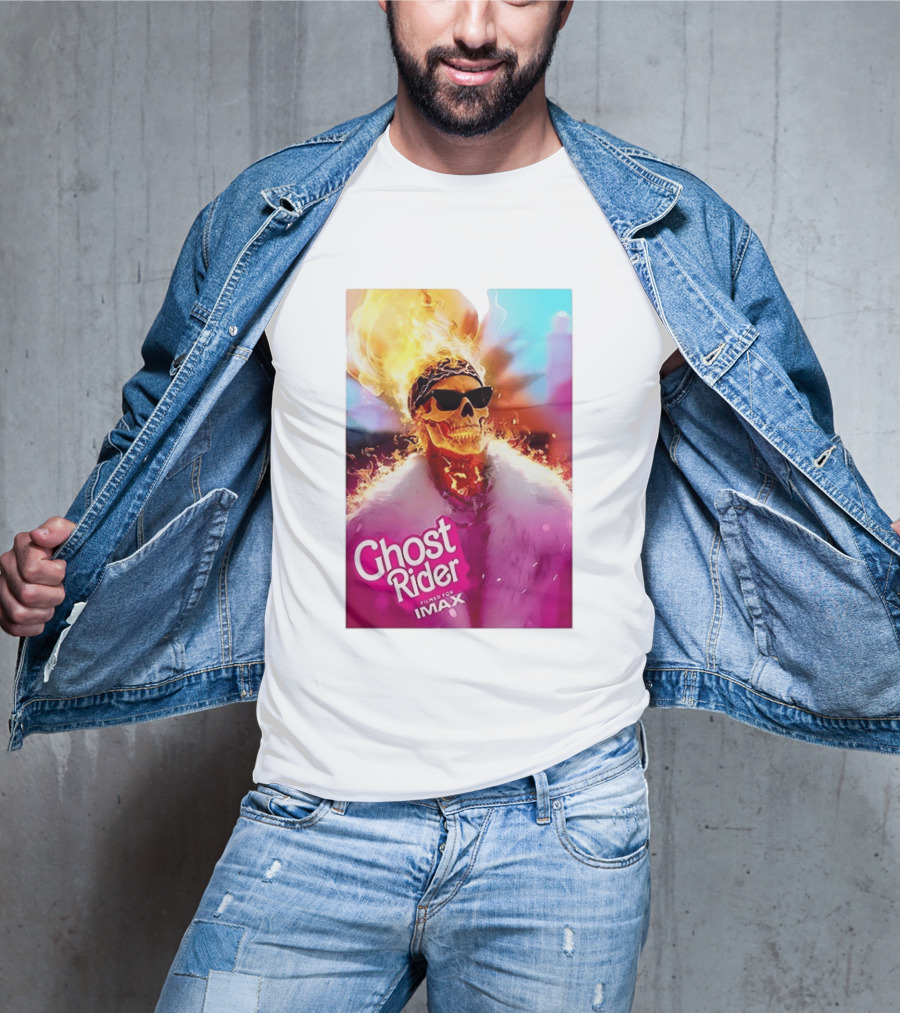 Ghost Rider Filmed For IMAX Flaming Skull T-Shirt