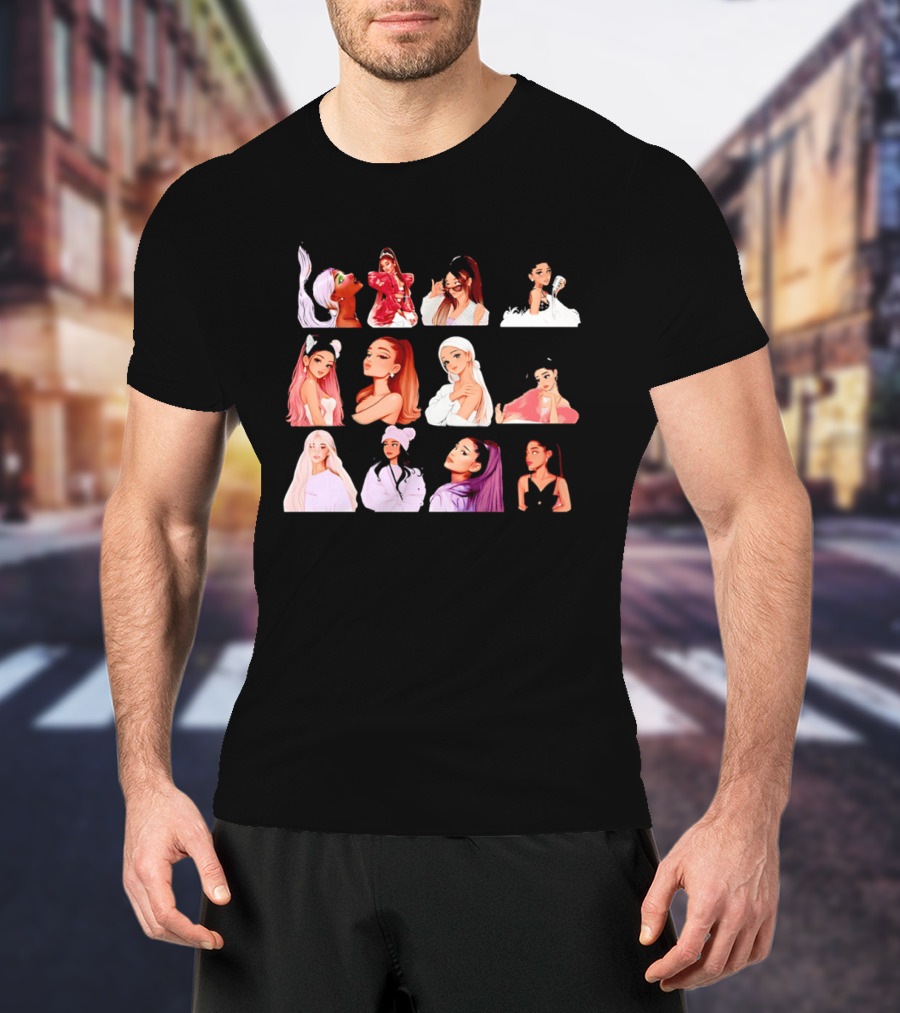 Ariana Grande New Collection Animated Style Portraits T-Shirt