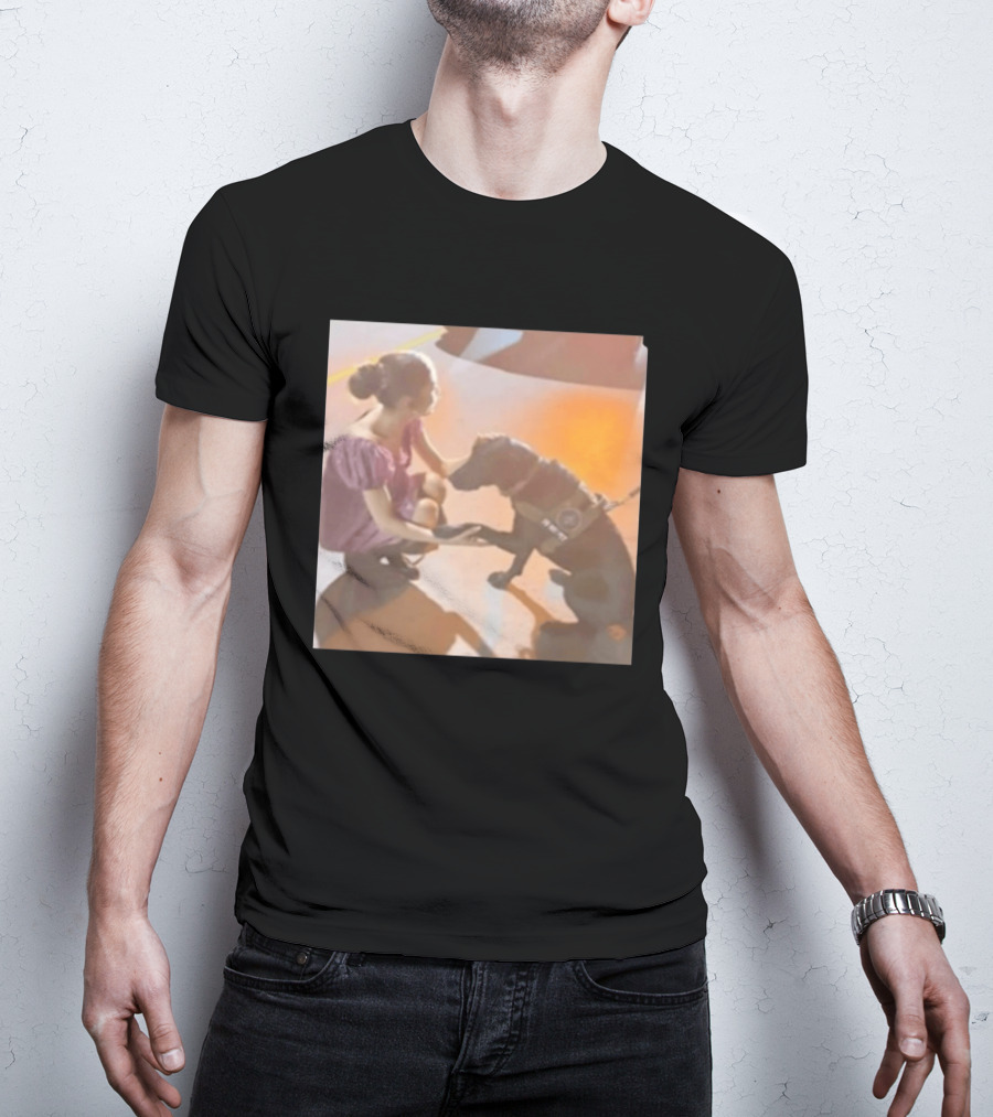 Ariana Grande Slipping Down With Dog T-Shirt