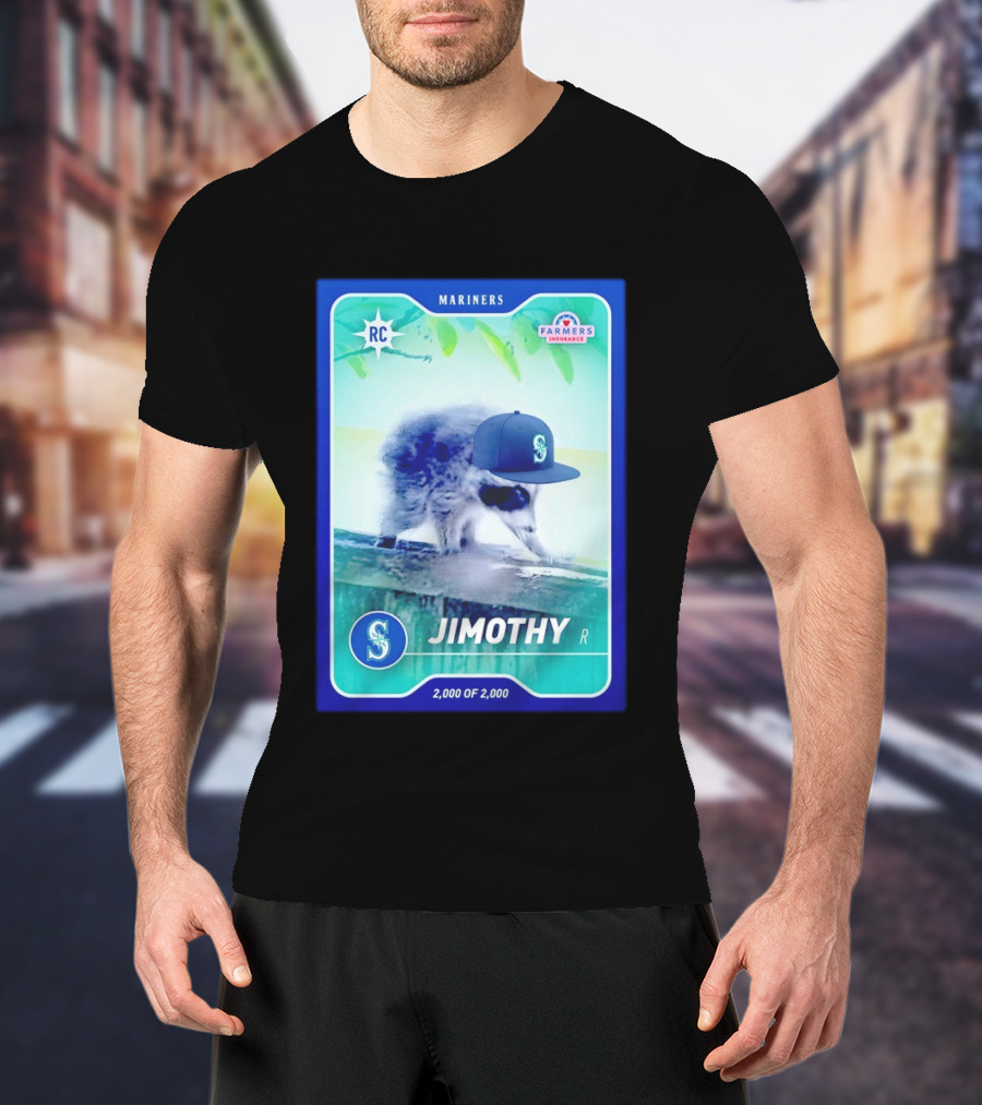 Seattle Mariners Jimothy Night Farmers Insurance Rookie Card 2000 Of 2000 T-Shirt
