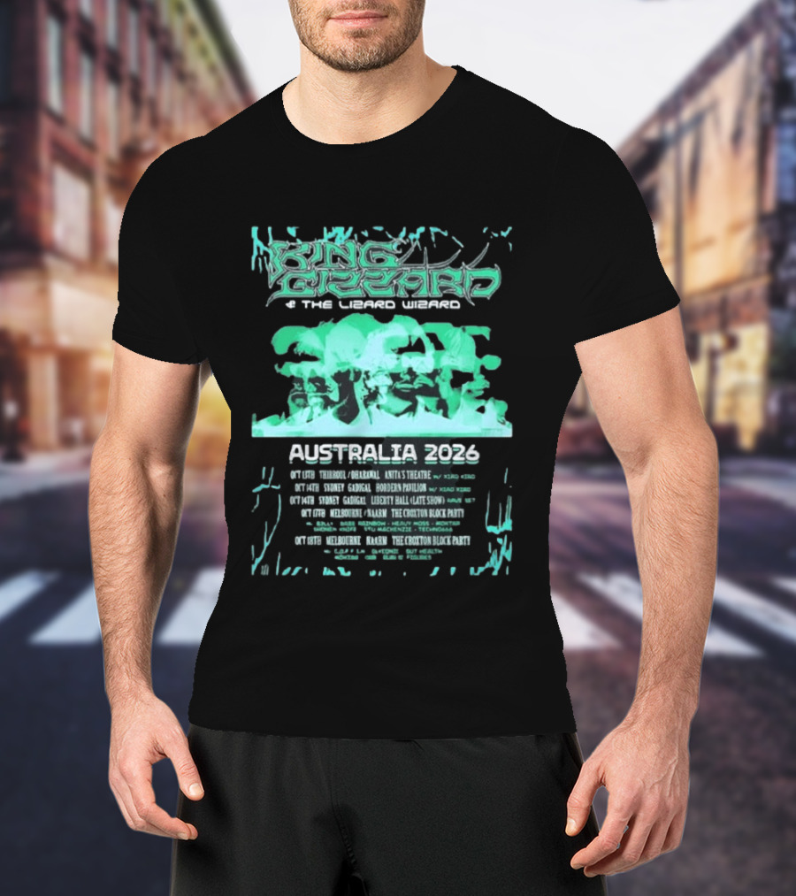 King Gizzard And The Lizard Wizard Australia 2026 Tour Chevalier Darwin Paddo Liberty Hall The Croxton Hotel T-Shirt