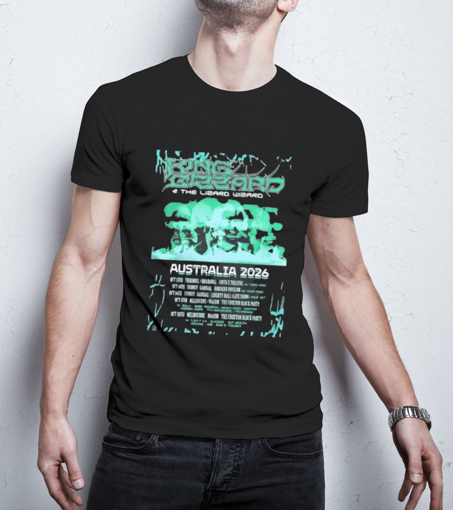 King Gizzard And The Lizard Wizard Australia 2026 Tour Chevalier Darwin Paddo Liberty Hall The Croxton Hotel T-Shirt