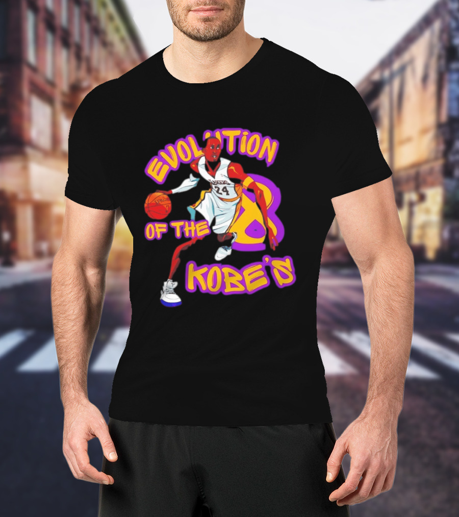 Evolution Of The Kobe's Lakers Basketball Number 24 T-Shirt