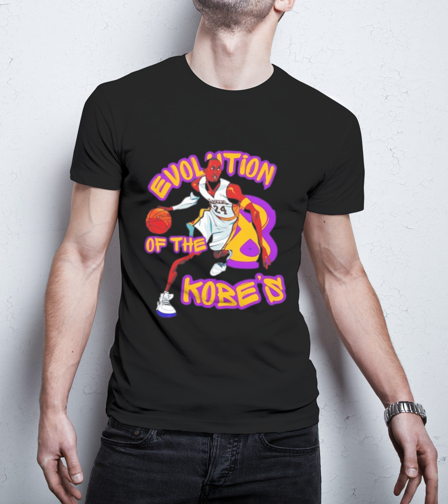 Evolution Of The Kobe's Lakers Basketball Number 24 T-Shirt