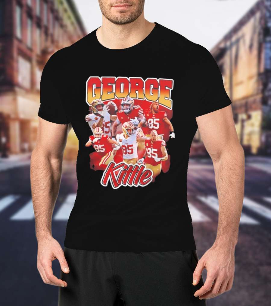 George Kittle 90s Bootleg Vintage Style Football Fan Collection T-Shirt