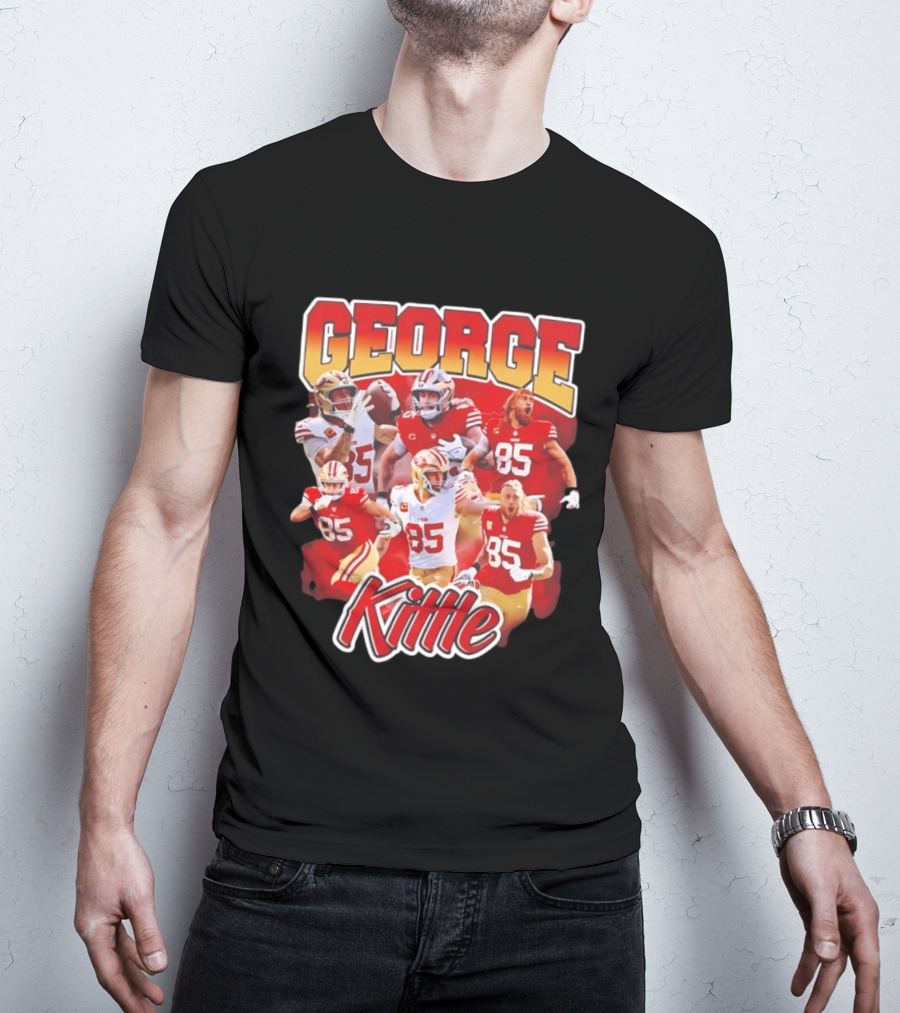 George Kittle 90s Bootleg Vintage Style Football Fan Collection T-Shirt