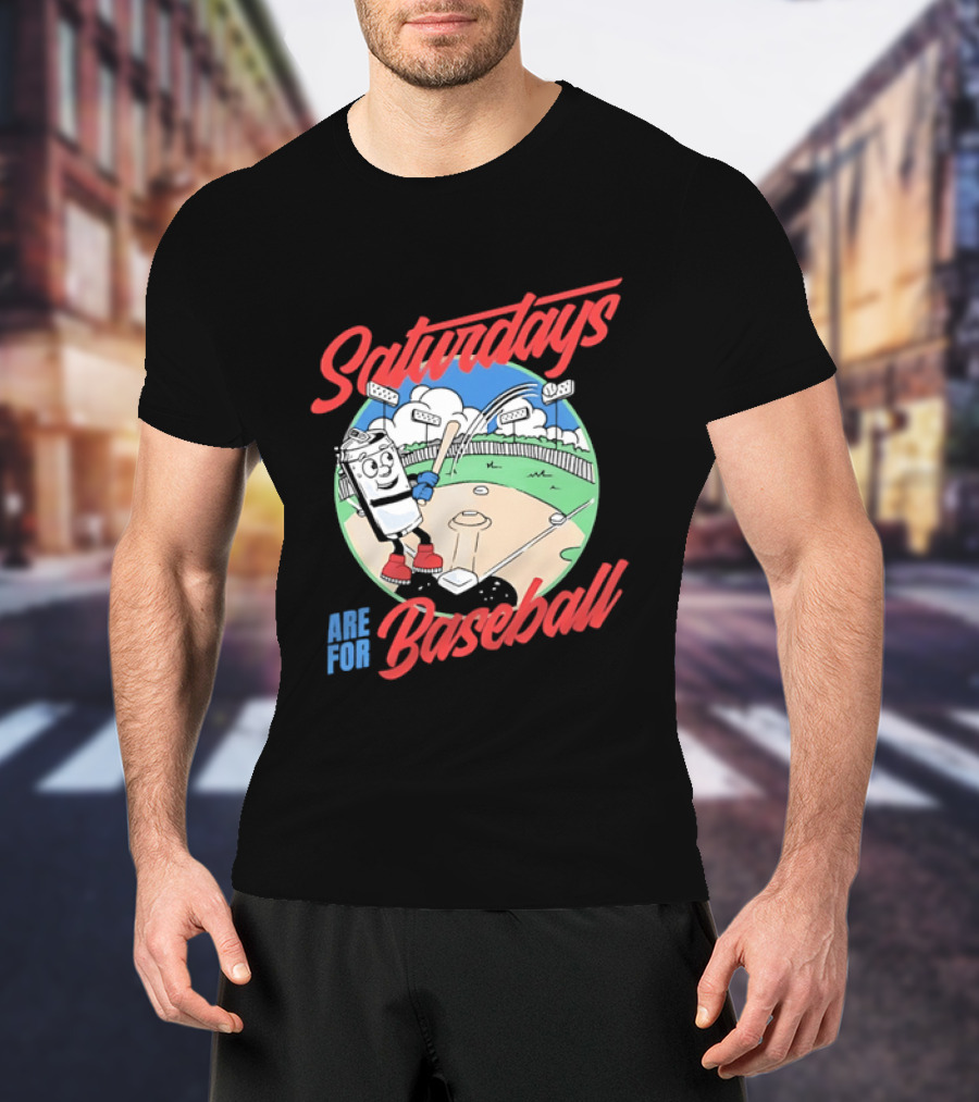 Saturdays Are For Baseball Beer Batter Classic Game Field Fun T-Shirt