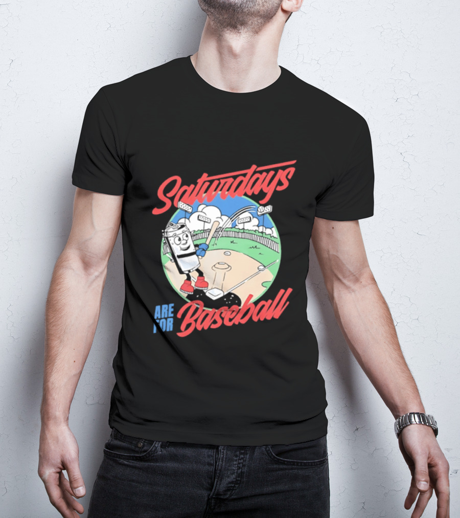 Saturdays Are For Baseball Beer Batter Classic Game Field Fun T-Shirt