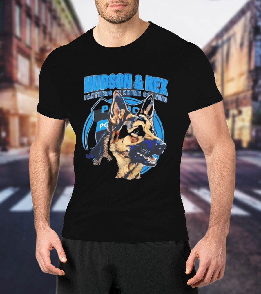 Hudson & Rex German Shepherd Partners In Crime Solving Police T-Shirt