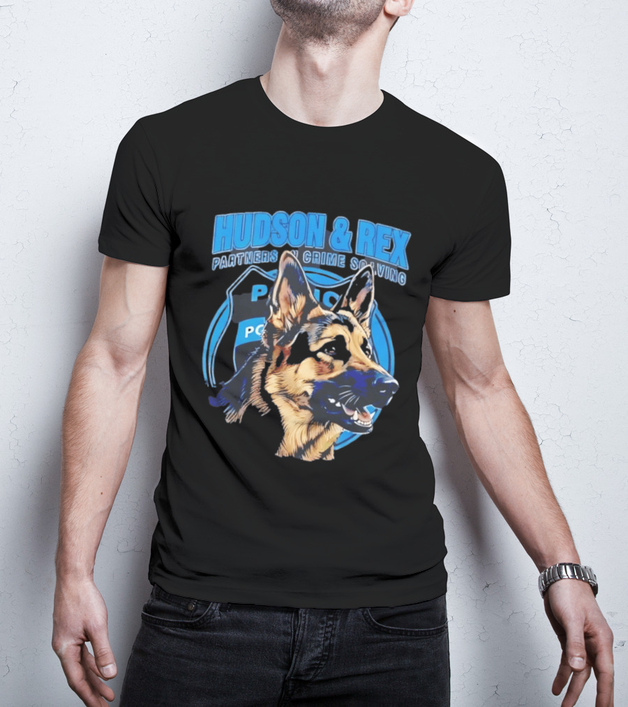 Hudson & Rex German Shepherd Partners In Crime Solving Police T-Shirt