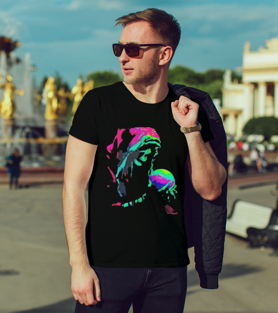 Skeleton The Prophet Psychedelic Vivid Colors Alışveriş Yap T-Shirt