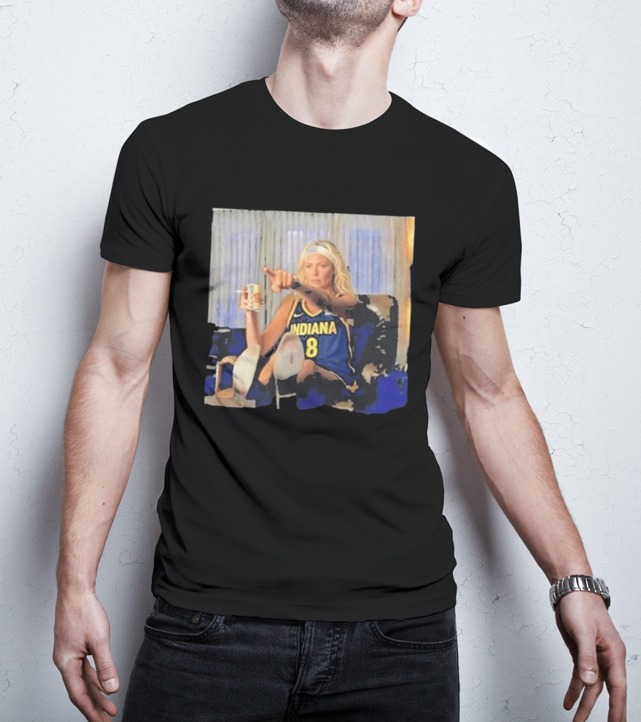 Sophie Cunningham Indiana Number 8 Rick Dalton Leonardo DiCaprio Pointing Scene T-Shirt
