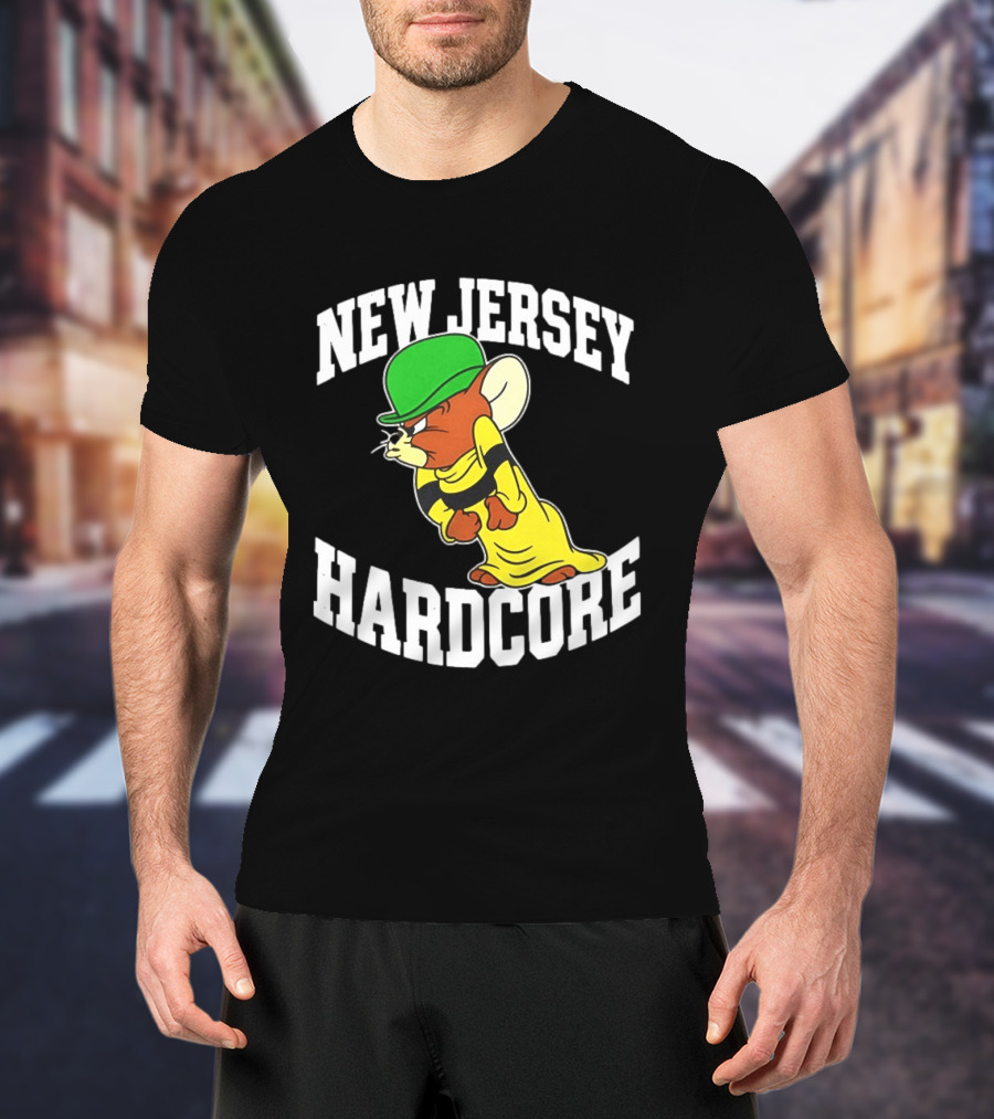 New Jersey Hardcore Jerry Mouse Green Cap T-Shirt