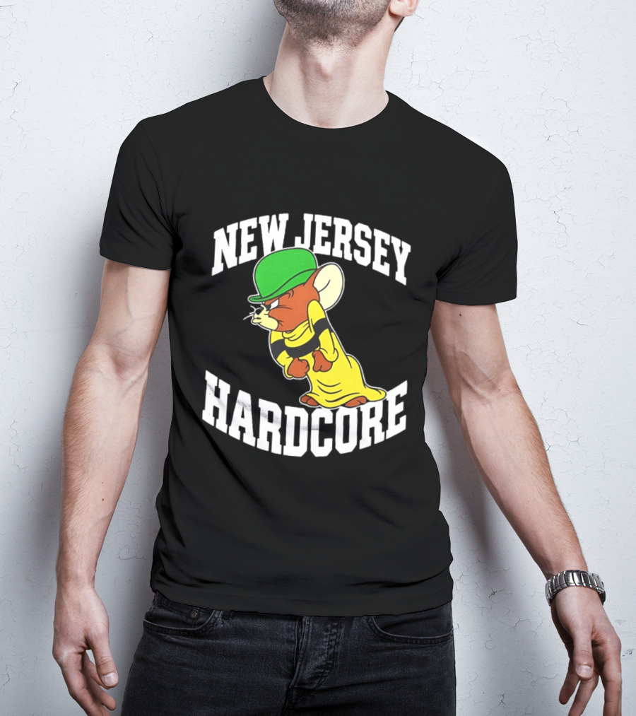 New Jersey Hardcore Jerry Mouse Green Cap T-Shirt