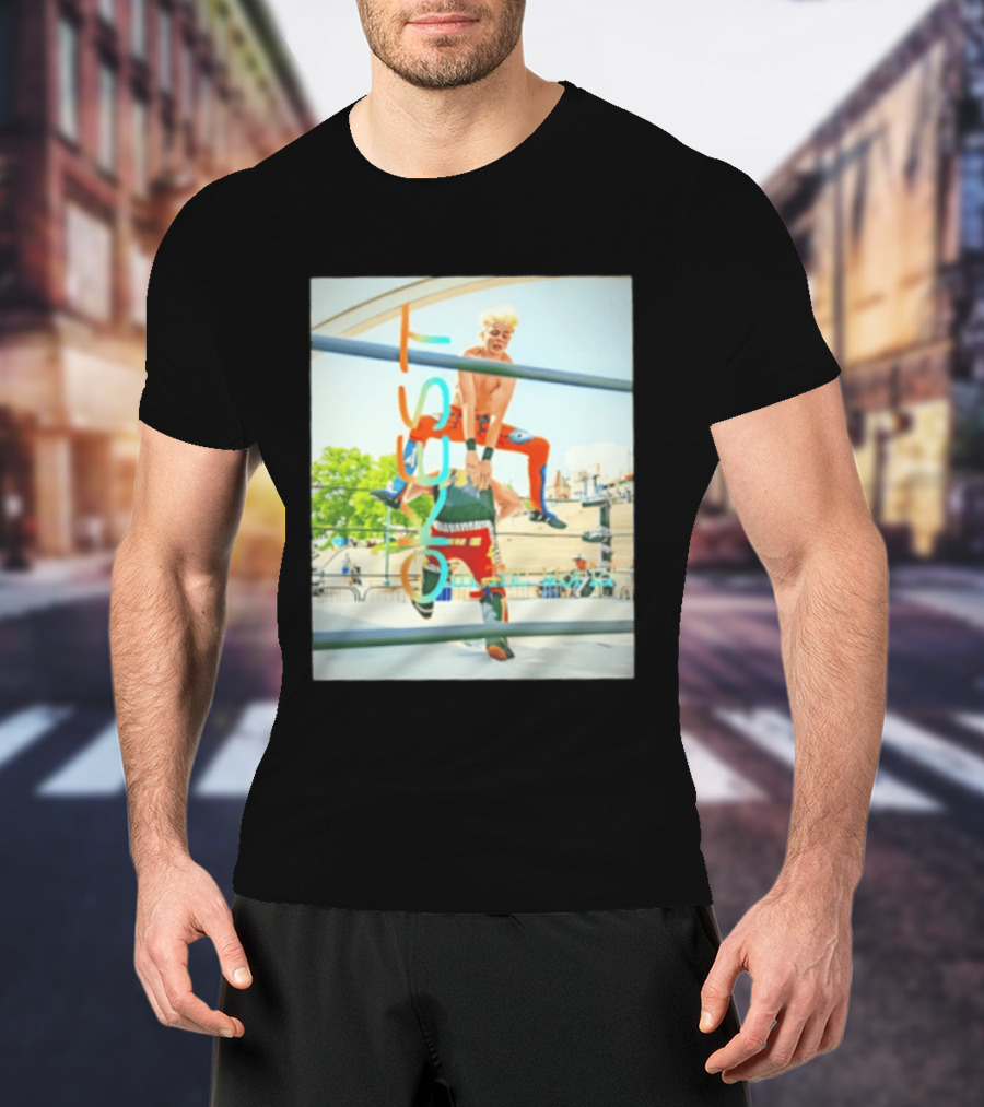 OKest Leapfrog In The World Wrestling Event Colorful Spectacle T-Shirt