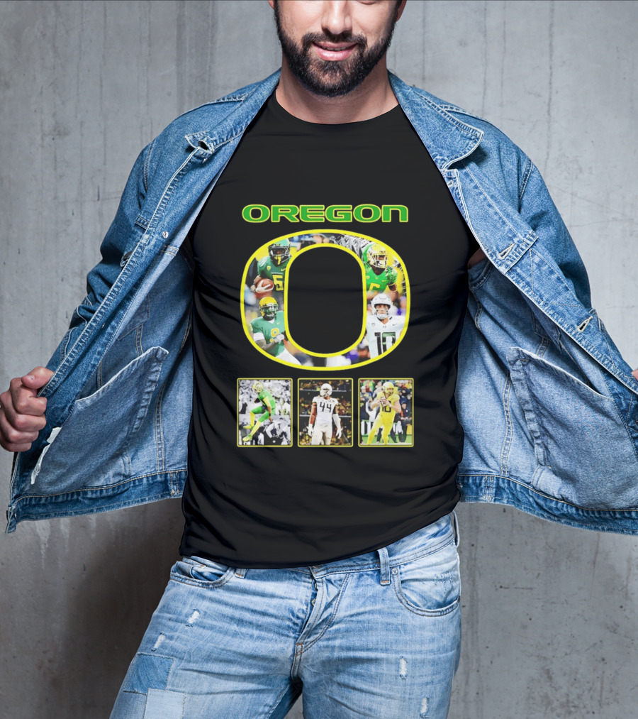 Oregon Ducks Football Players Collage NCAA Team Spirit T-Shirt
