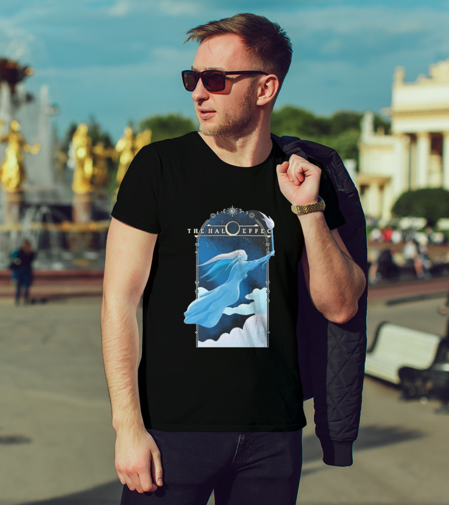 The Halo Effect Blue Lady Ethereal Night Sky Celestial T-Shirt