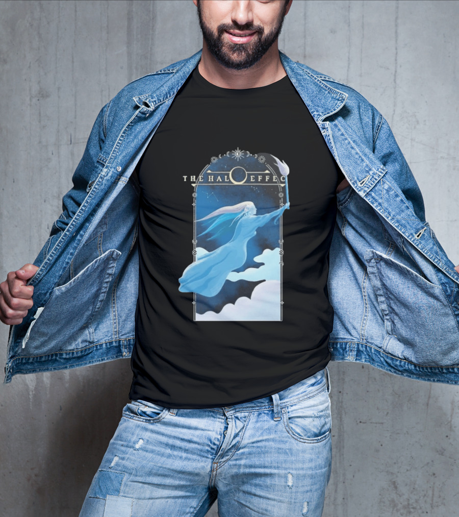 The Halo Effect Blue Lady Ethereal Night Sky Celestial T-Shirt