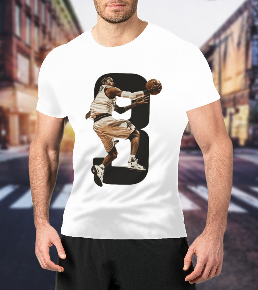 Allen Iverson Number 3 Basketball Legend Iconic Dunk T-Shirt