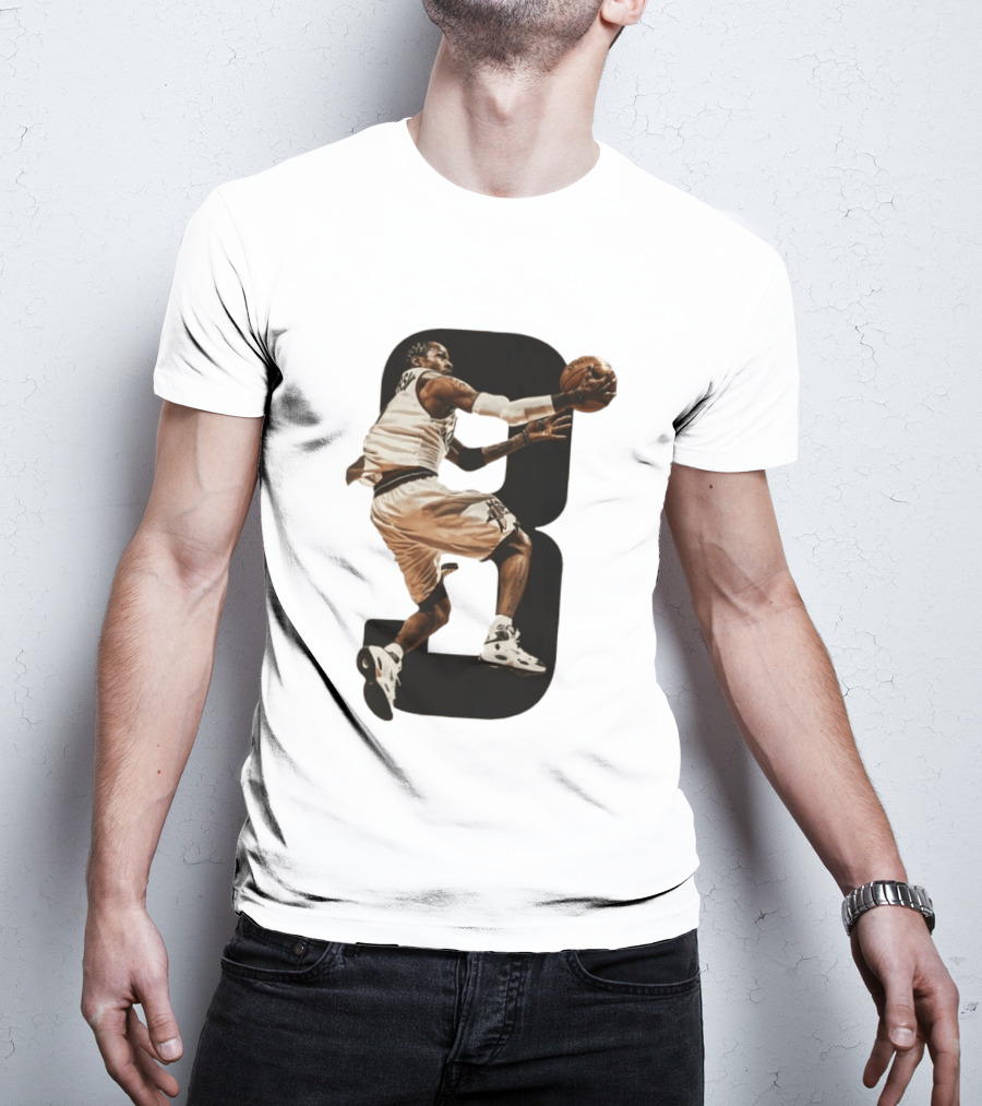 Allen Iverson Number 3 Basketball Legend Iconic Dunk T-Shirt
