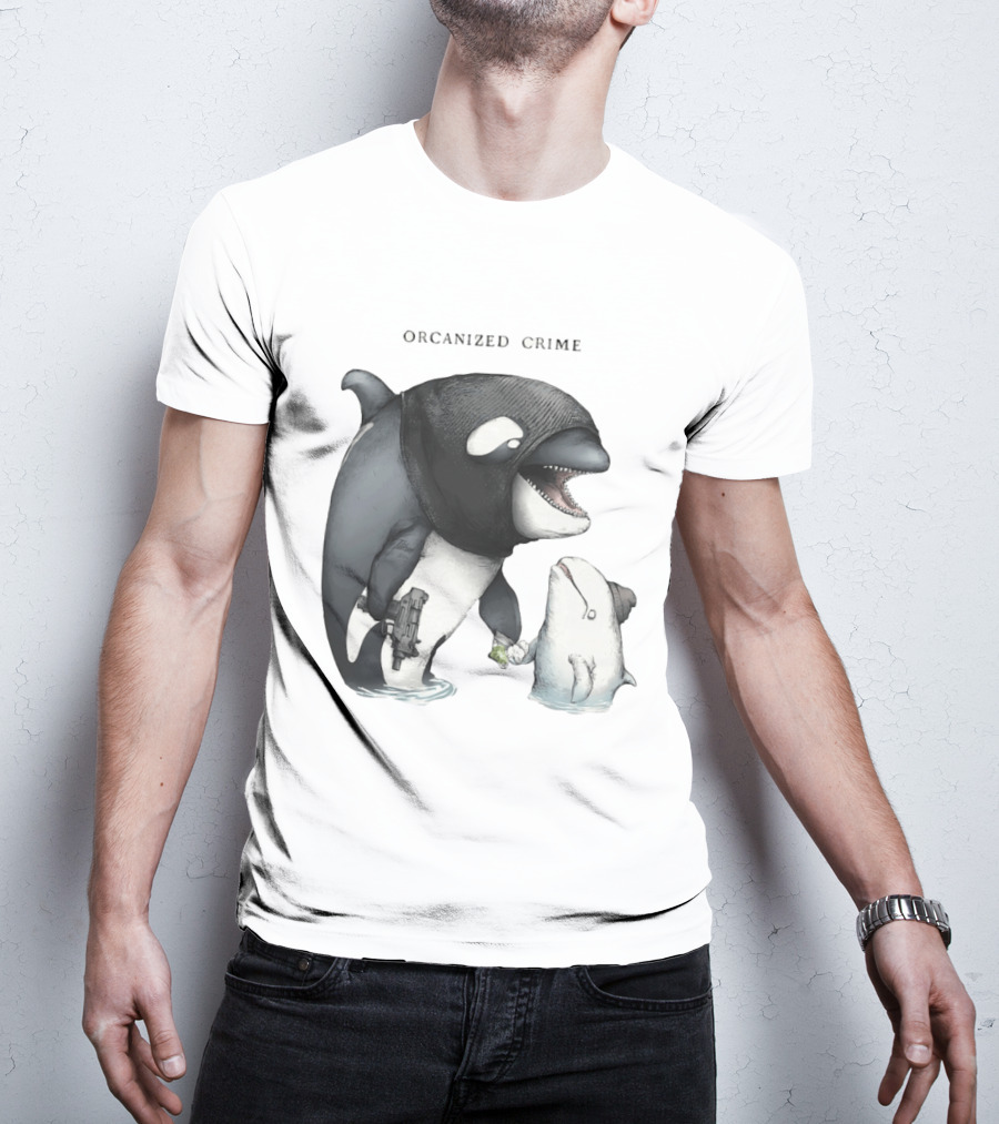 Orcanized Crime Dolphin 2026 Gun And Fish Transaction T-Shirt