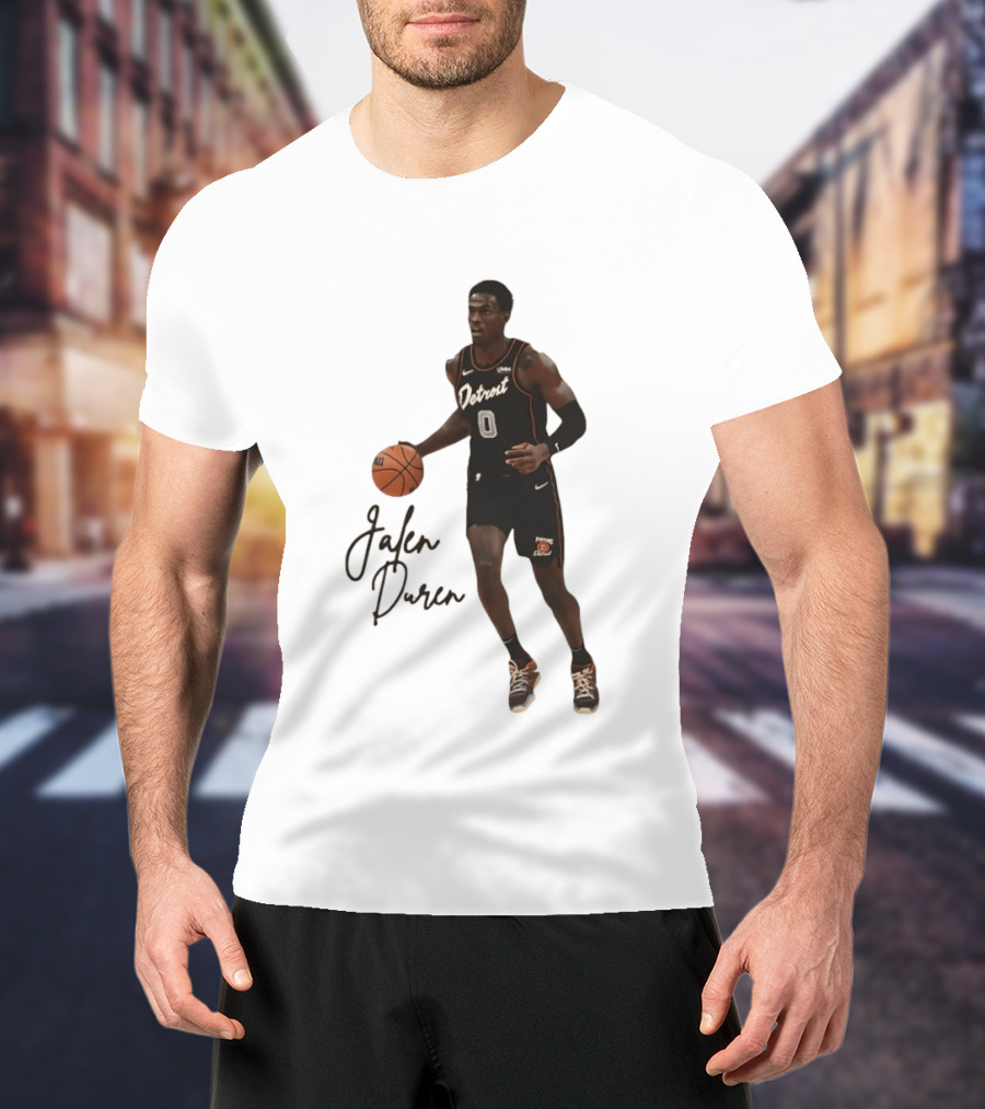 Jalen Duren Detroit Pistons Basketball Player Number 0 T-Shirt