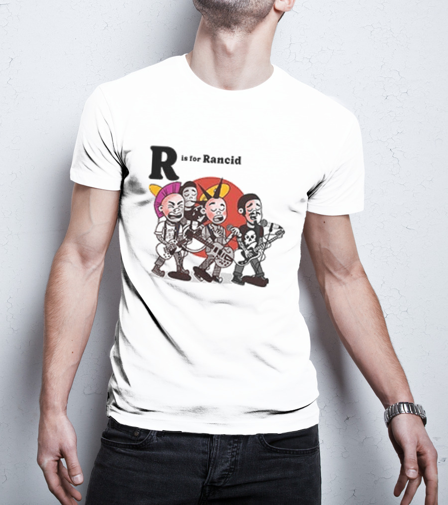 R Is For Rancid Punk Band Cartoon Characters T-Shirt