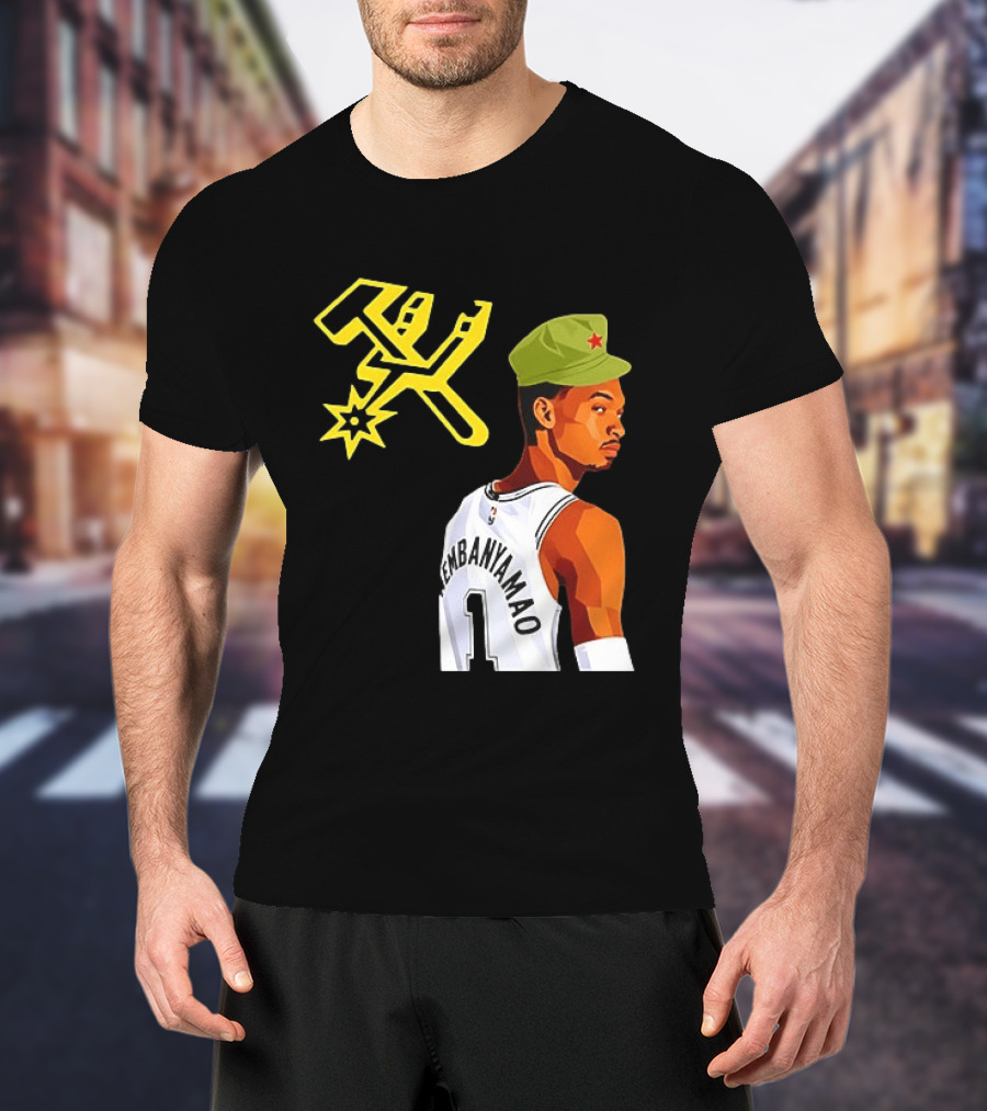 Victor Wembanyama Wemby Mao Communist Red Star Basketball Player Jersey T-Shirt