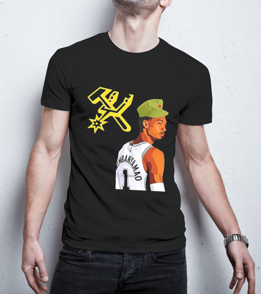 Victor Wembanyama Wemby Mao Communist Red Star Basketball Player Jersey T-Shirt