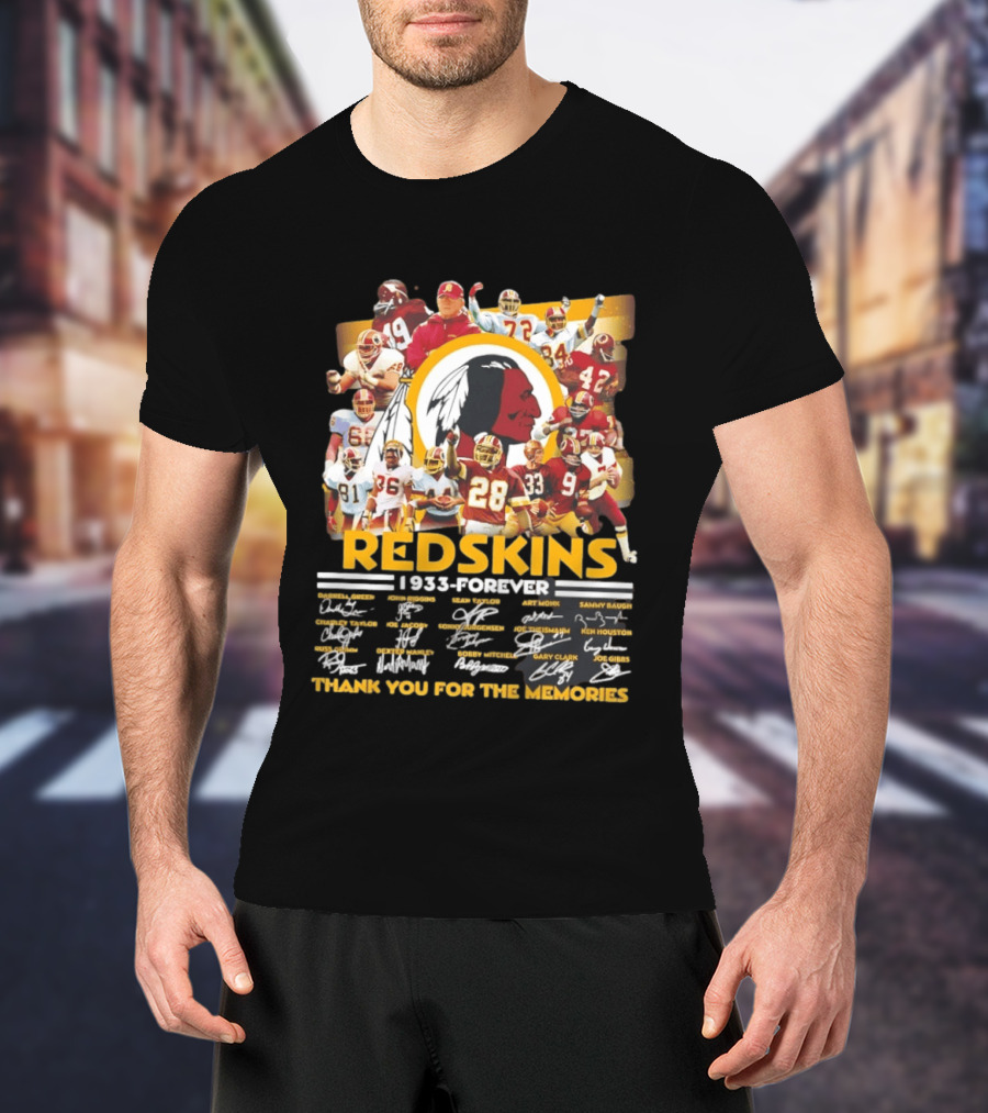 Redskins 1933 Forever Collage Thank You For The Memories T-Shirt