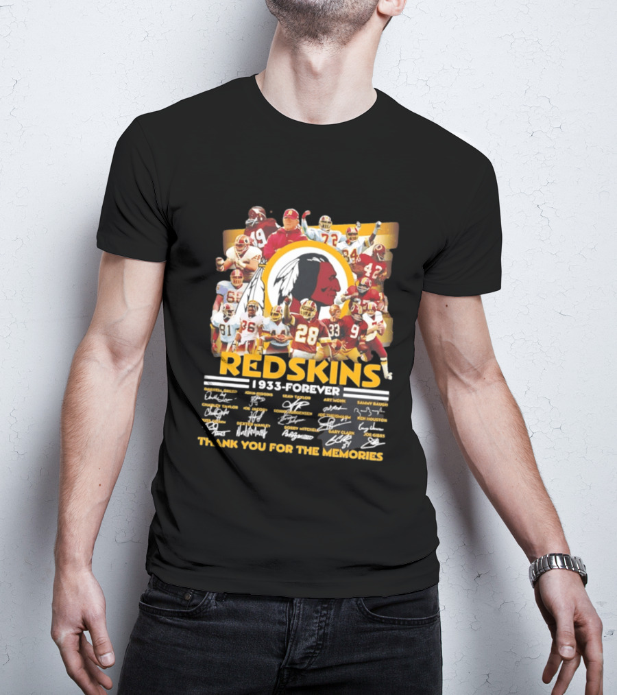 Redskins 1933 Forever Collage Thank You For The Memories T-Shirt