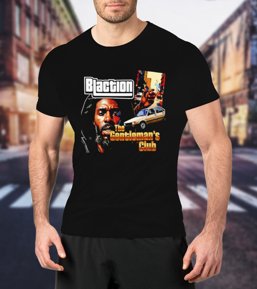 Blaction The Gentleman's Club Smoking Man Beige Sedan T-Shirt