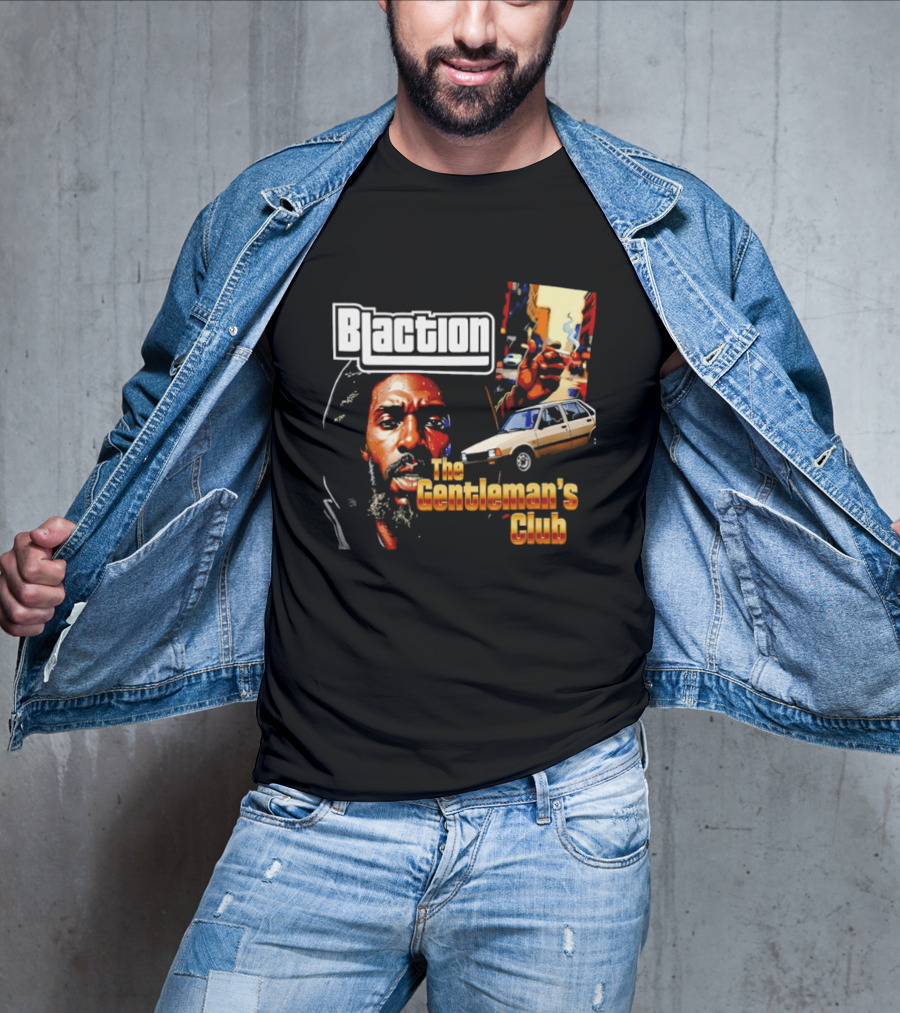 Blaction The Gentleman's Club Smoking Man Beige Sedan T-Shirt