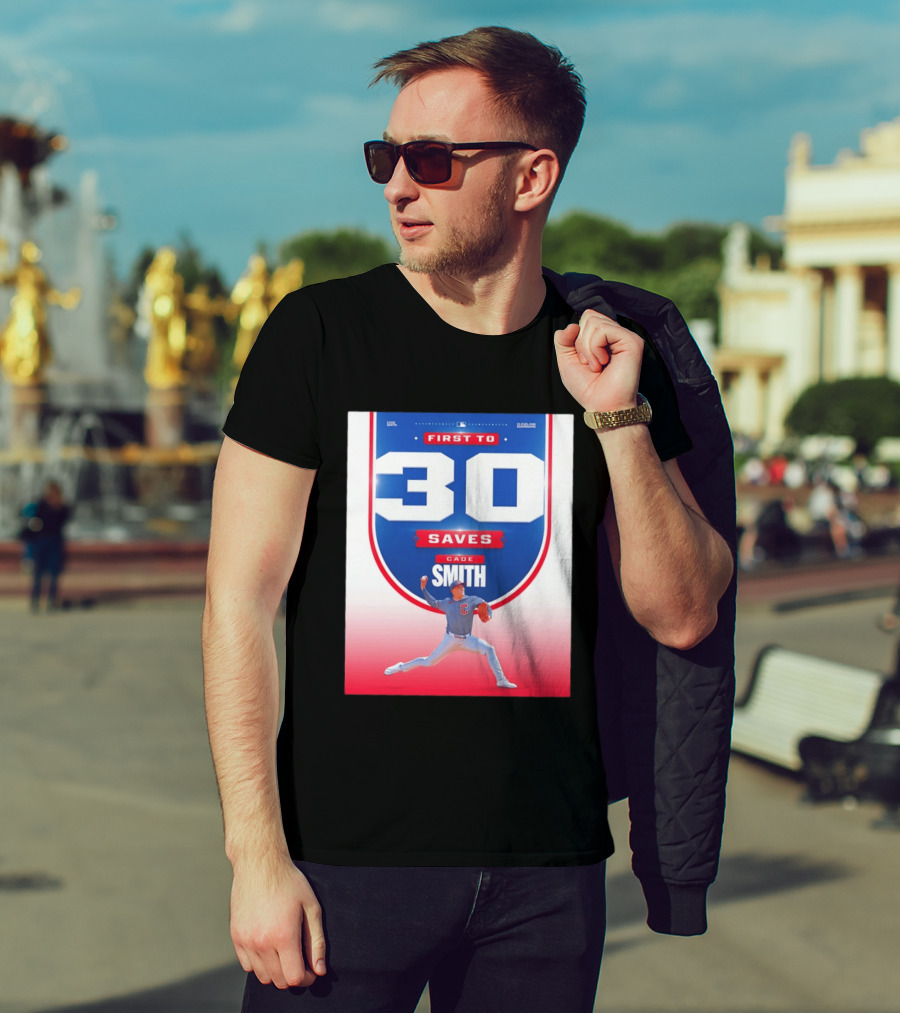 Cade Smith Cleveland Guardians First To 30 Saves Baseball T-Shirt