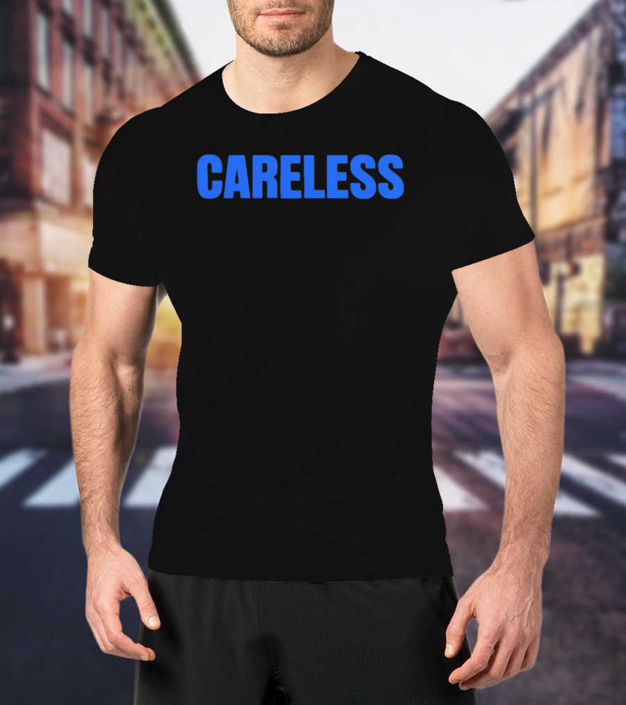 Careless Minimalist Bold Blue T-Shirt