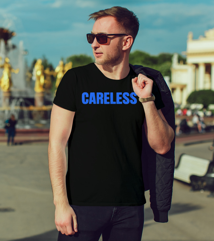 Careless Minimalist Bold Blue T-Shirt