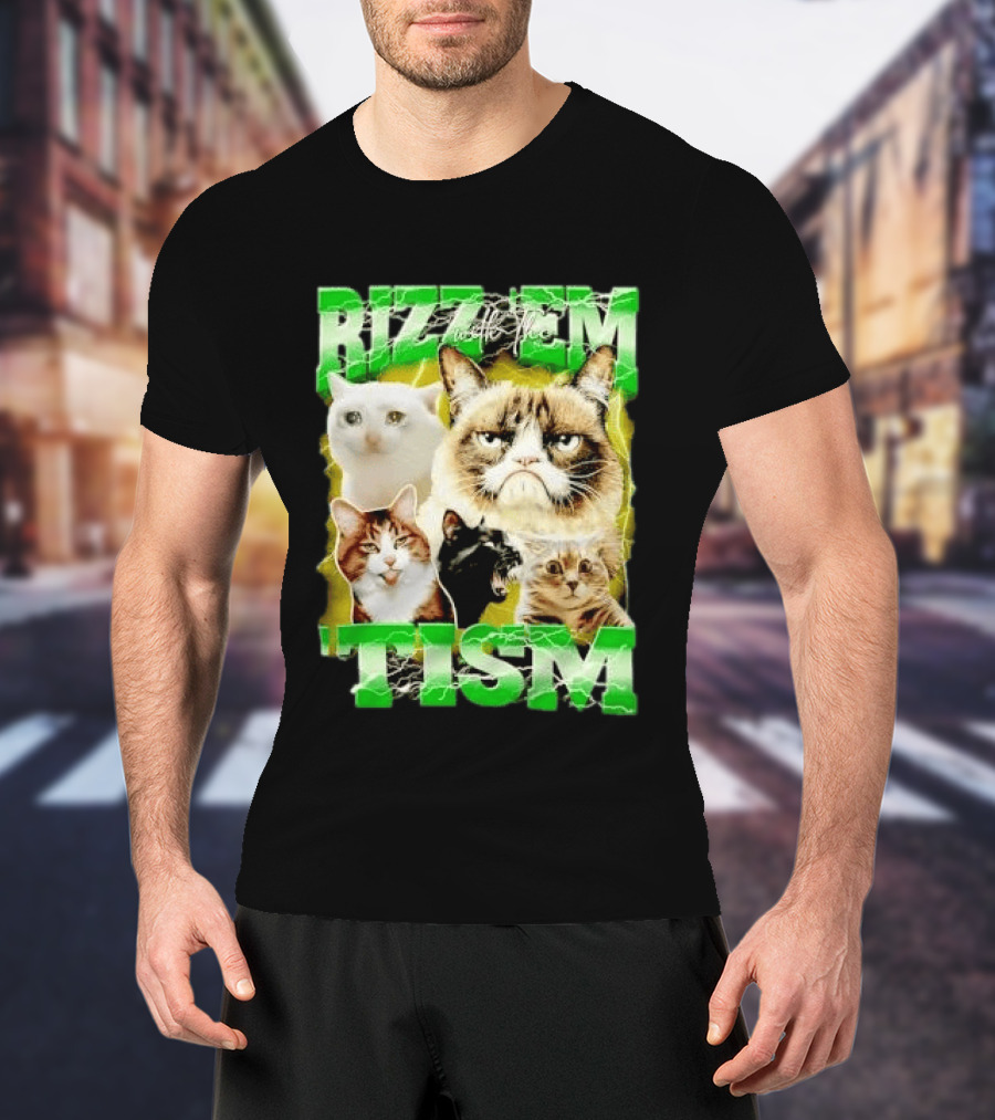 Rizz 'em With The 'Tism Cats Internet Meme T-Shirt