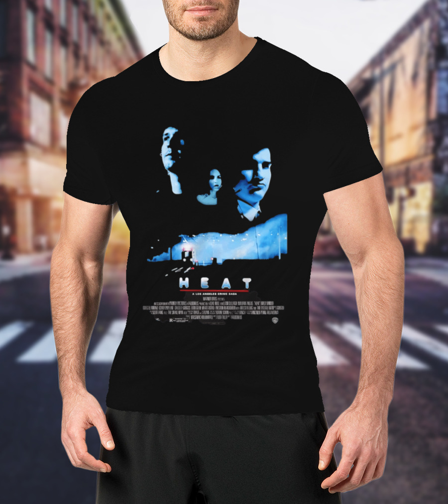 Heat A Los Angeles Crime Saga Luke Null Film Visages And Cityscape T-Shirt