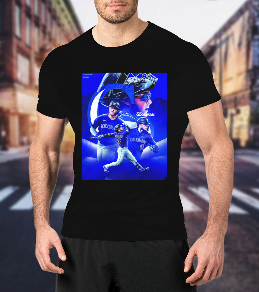 Colorado Rockies Hunter Goodman Catcher Number 15 T-Shirt