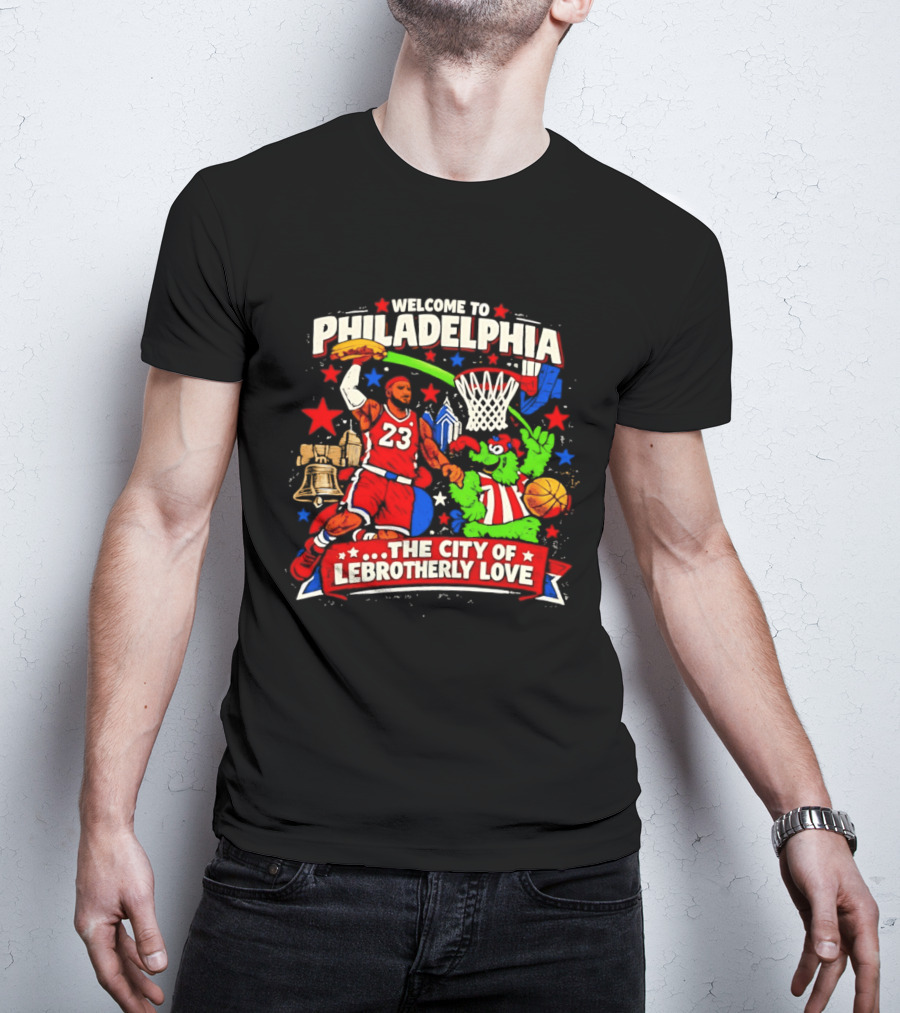 Welcome To Philadelphia The City Of LeBrotherly Love Basketball Stars 23 T-Shirt