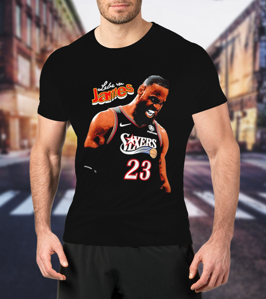 Lebron James Philadelphia 76ers Nike 23 Bootleg Mashup T-Shirt