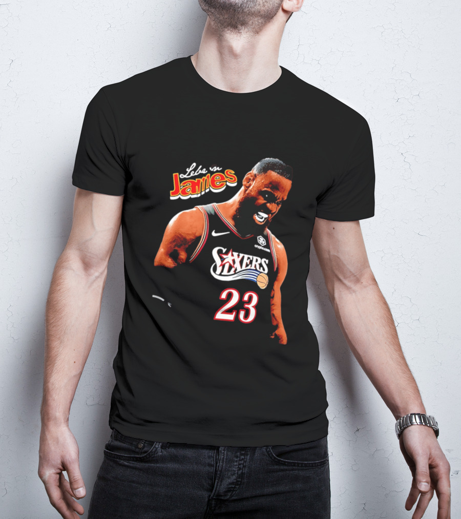 Lebron James Philadelphia 76ers Nike 23 Bootleg Mashup T-Shirt