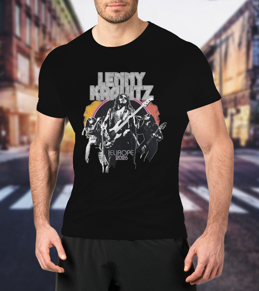 Lenny Kravitz 2026 Tour Europe Retro Rock T-Shirt